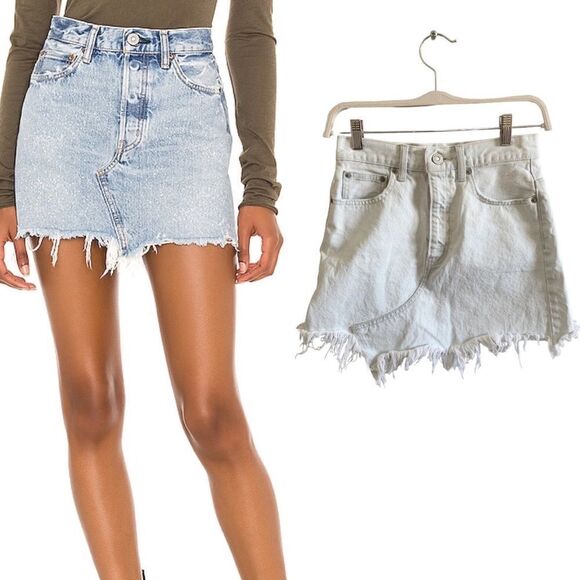 Moussy Vintage Mini Denim Skirt - Picture 1 of 5